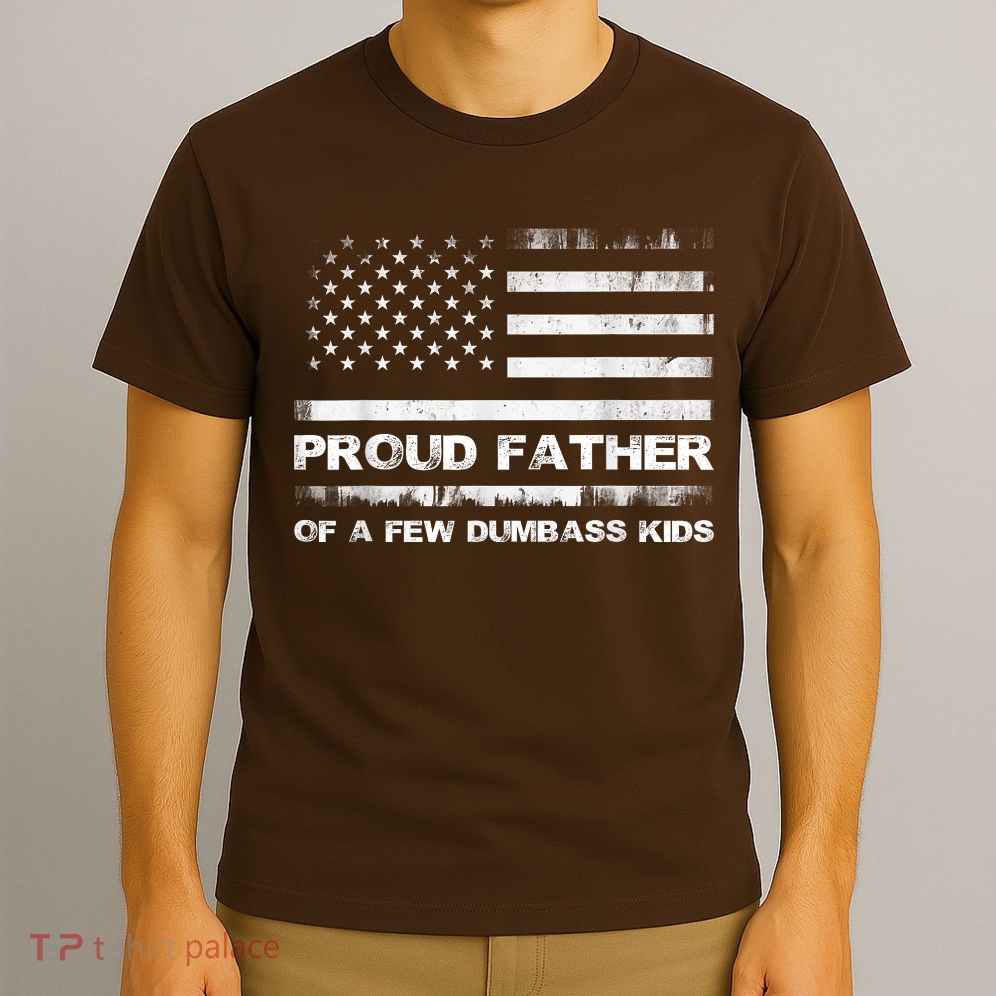 Proud Father Of A Few Dumbass Funny Fathers Day T-Shirt