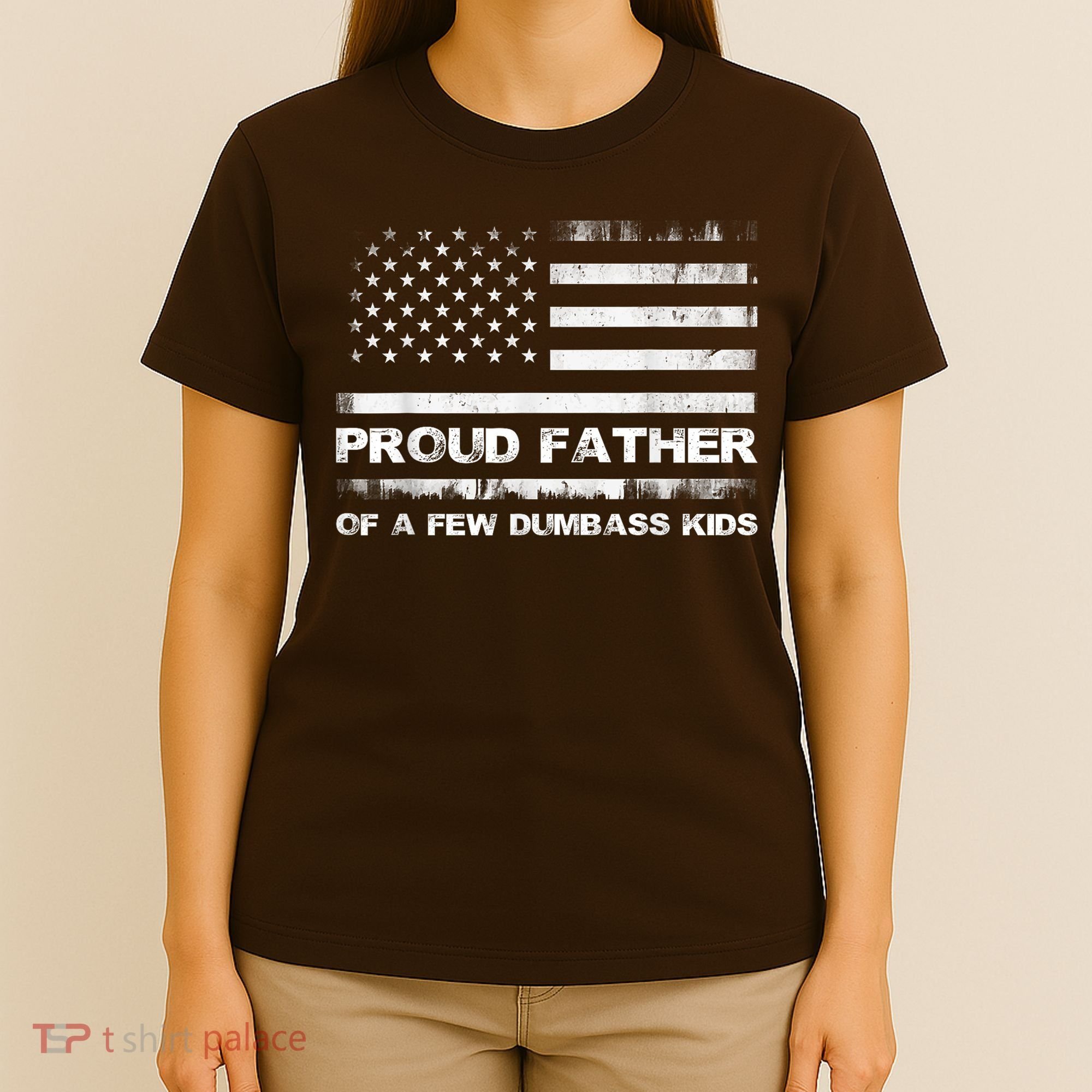Proud Father Of A Few Dumbass Funny Fathers Day T-Shirt