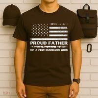 Proud Father Of A Few Dumbass Funny Fathers Day T-Shirt thumb 6