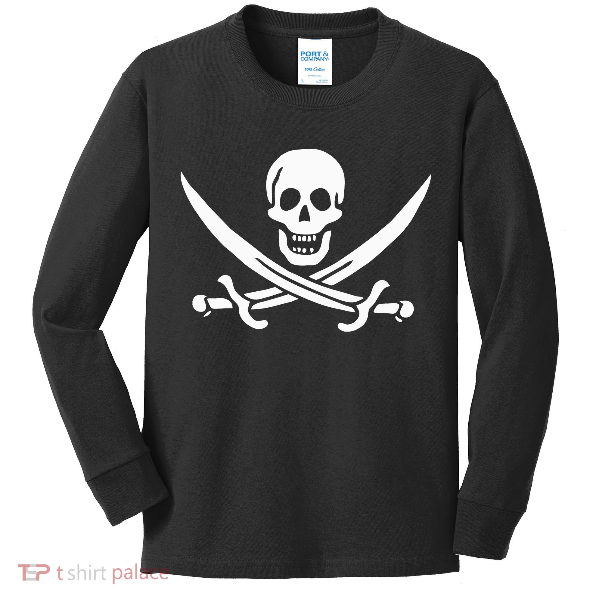 Pirate Flag Kids Long Sleeve Shirt