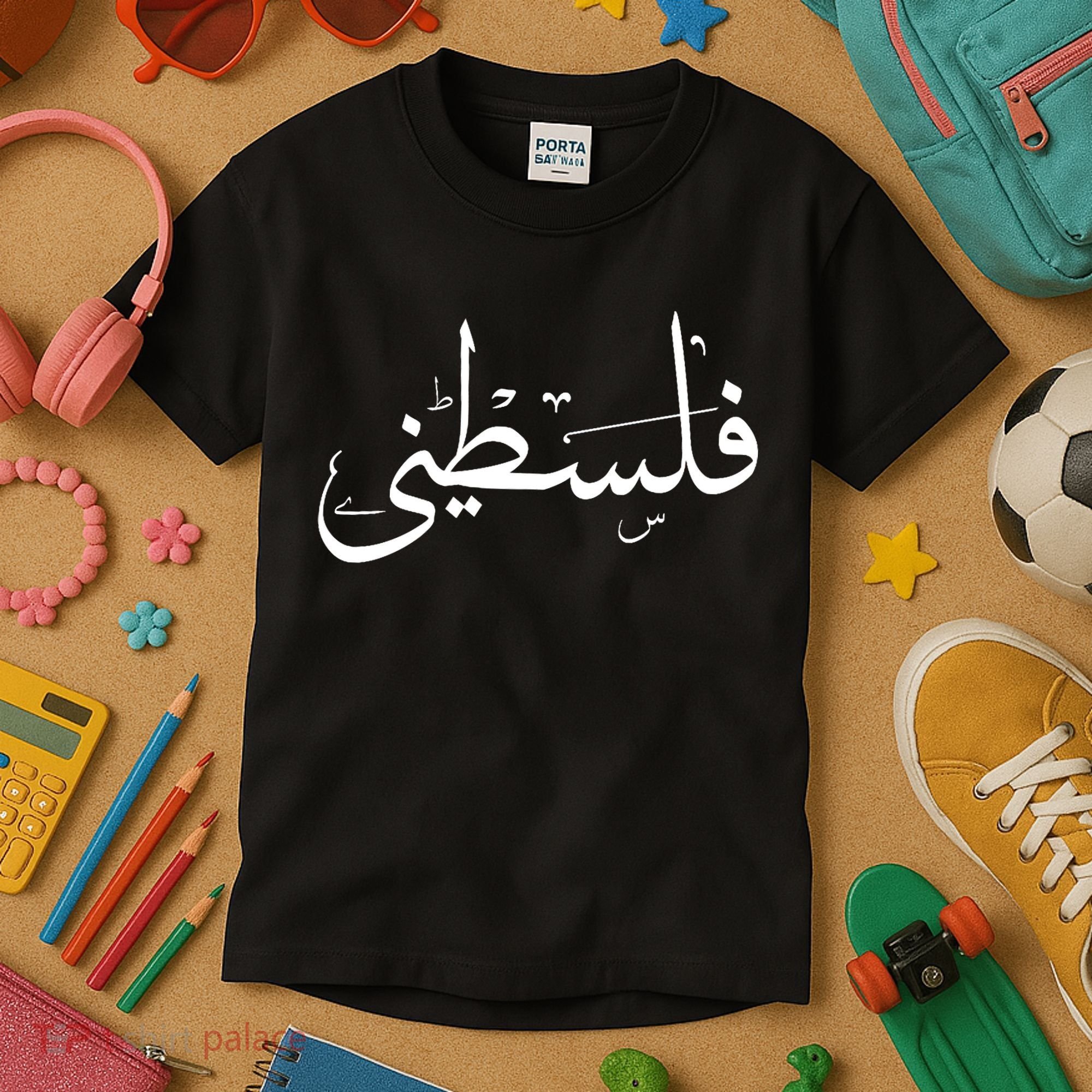 Palestine Free Palestine In Arabic Free Gaza Palestine Flag Kids T-Shirt