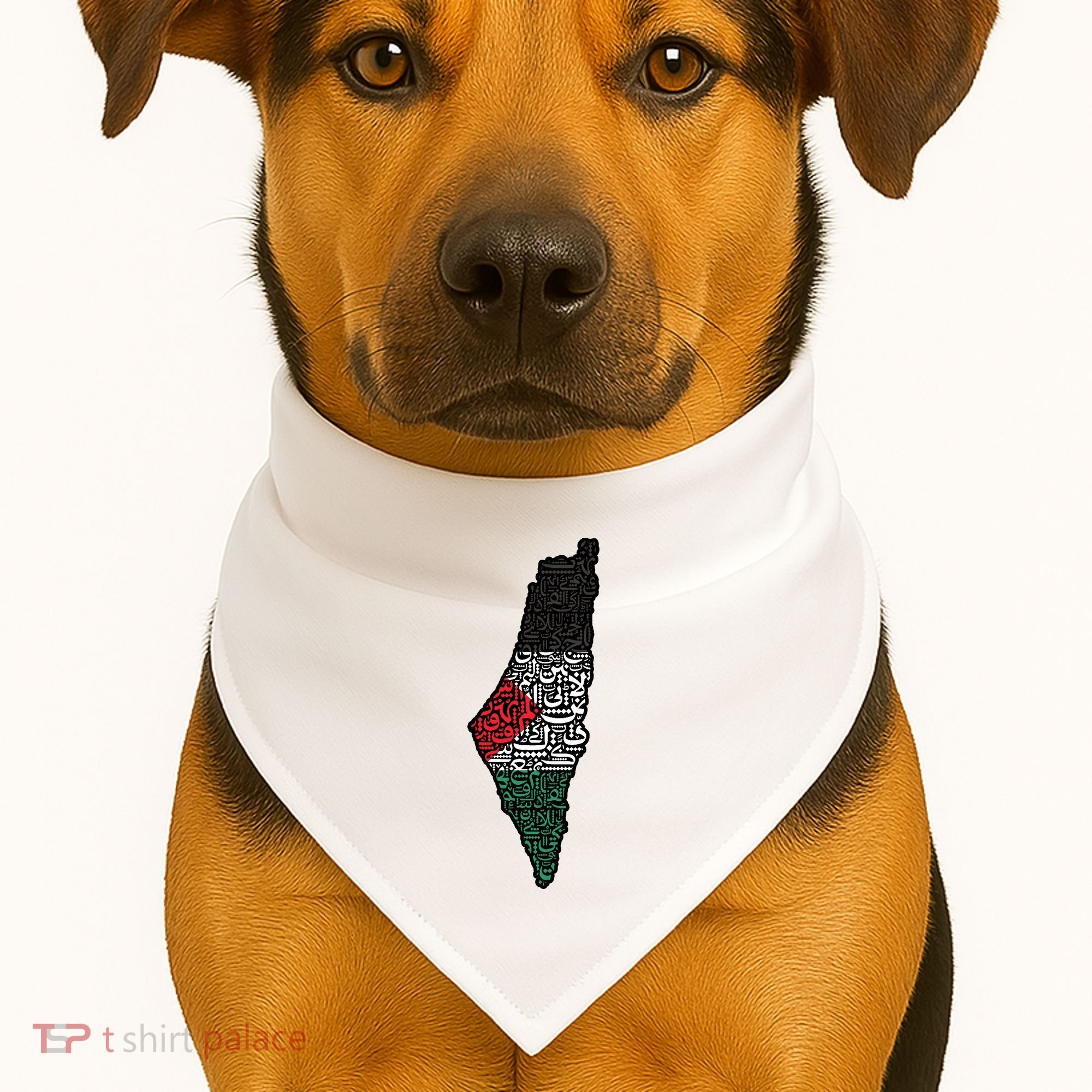 Palestine Flag Palestinian USA-Made Doggie Bandana