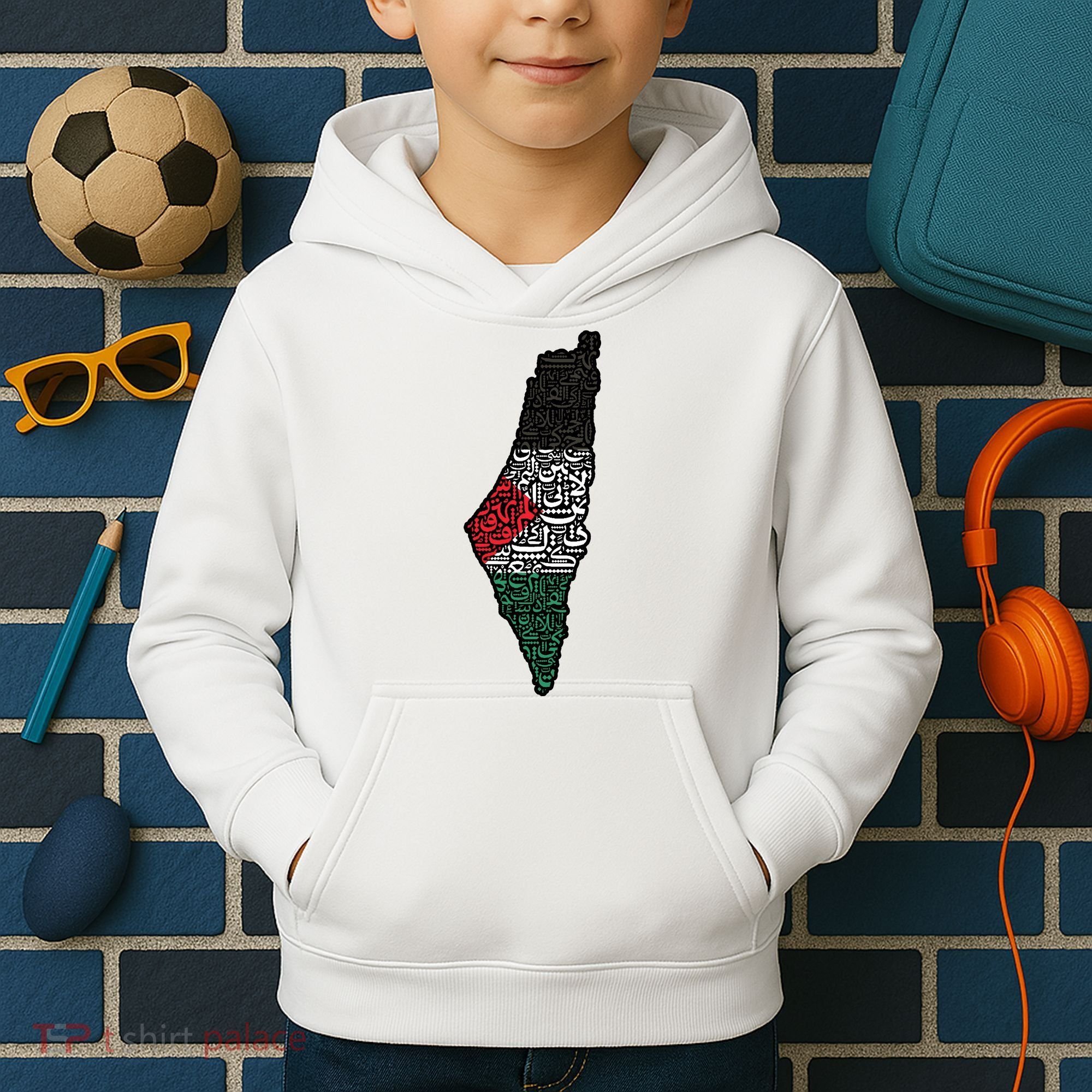 Palestine Flag Palestinian Kids Hoodie