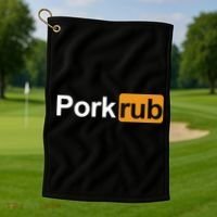 Porkrub Funny Pork Rub Golf Towel thumb 1