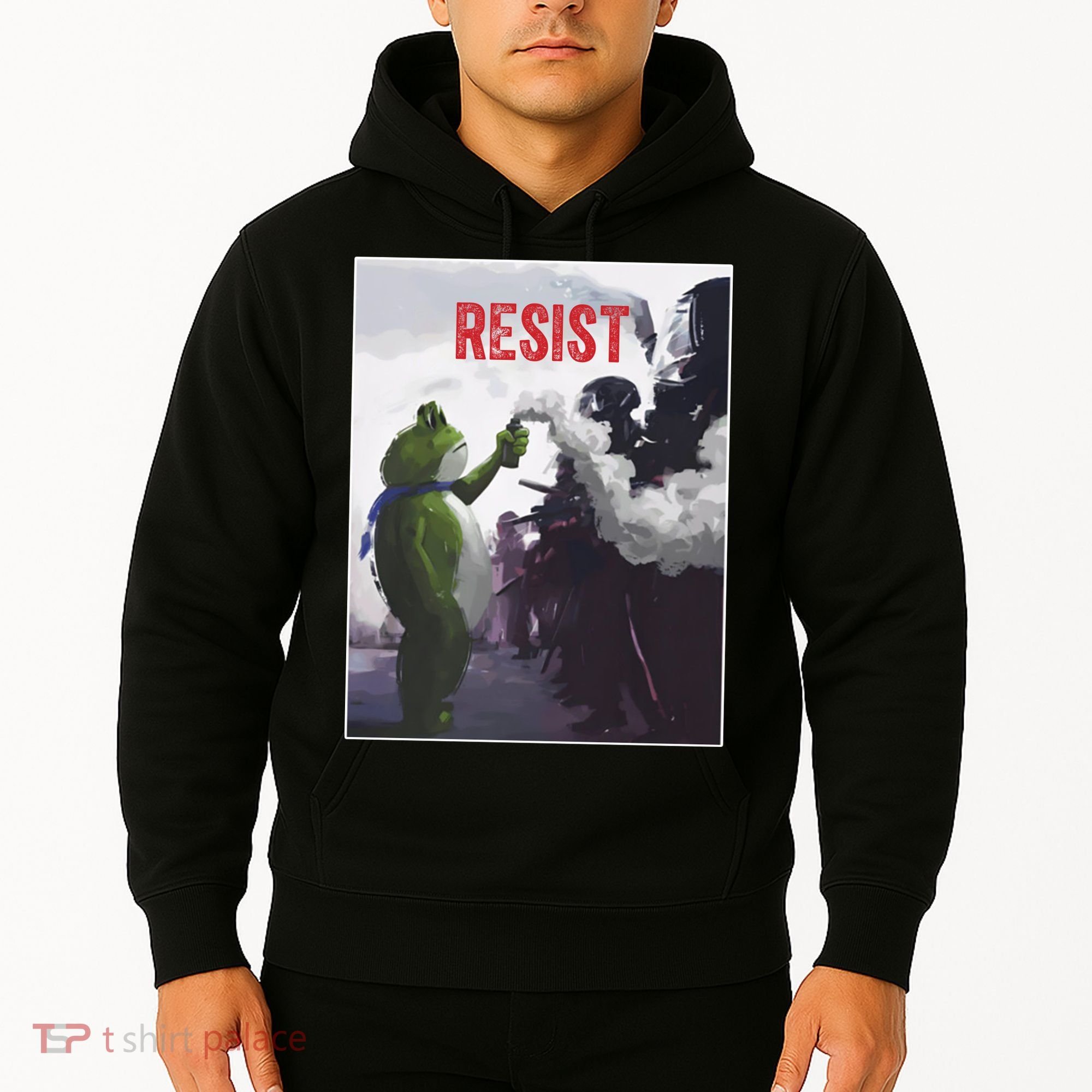 Portland Frog Protest Resist Abolish Ice Hoodie