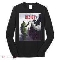 Portland Frog Protest Resist Abolish Ice Long Sleeve Shirt thumb 0