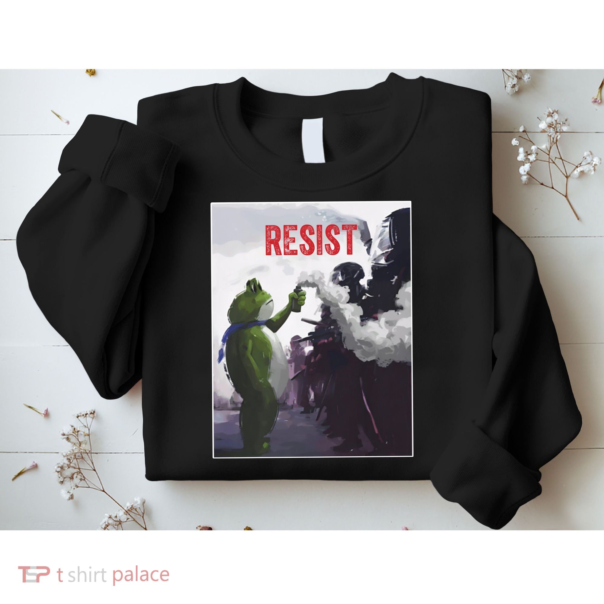 Portland Frog Protest Resist Abolish Ice Sweatshirt