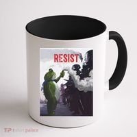 Portland Frog Protest Resist Abolish Ice Coffee Mug thumb 1