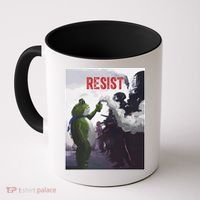 Portland Frog Protest Resist Abolish Ice Coffee Mug thumb 0