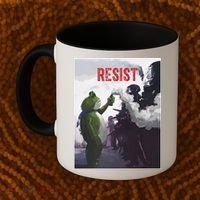 Portland Frog Protest Resist Abolish Ice Coffee Mug thumb 2