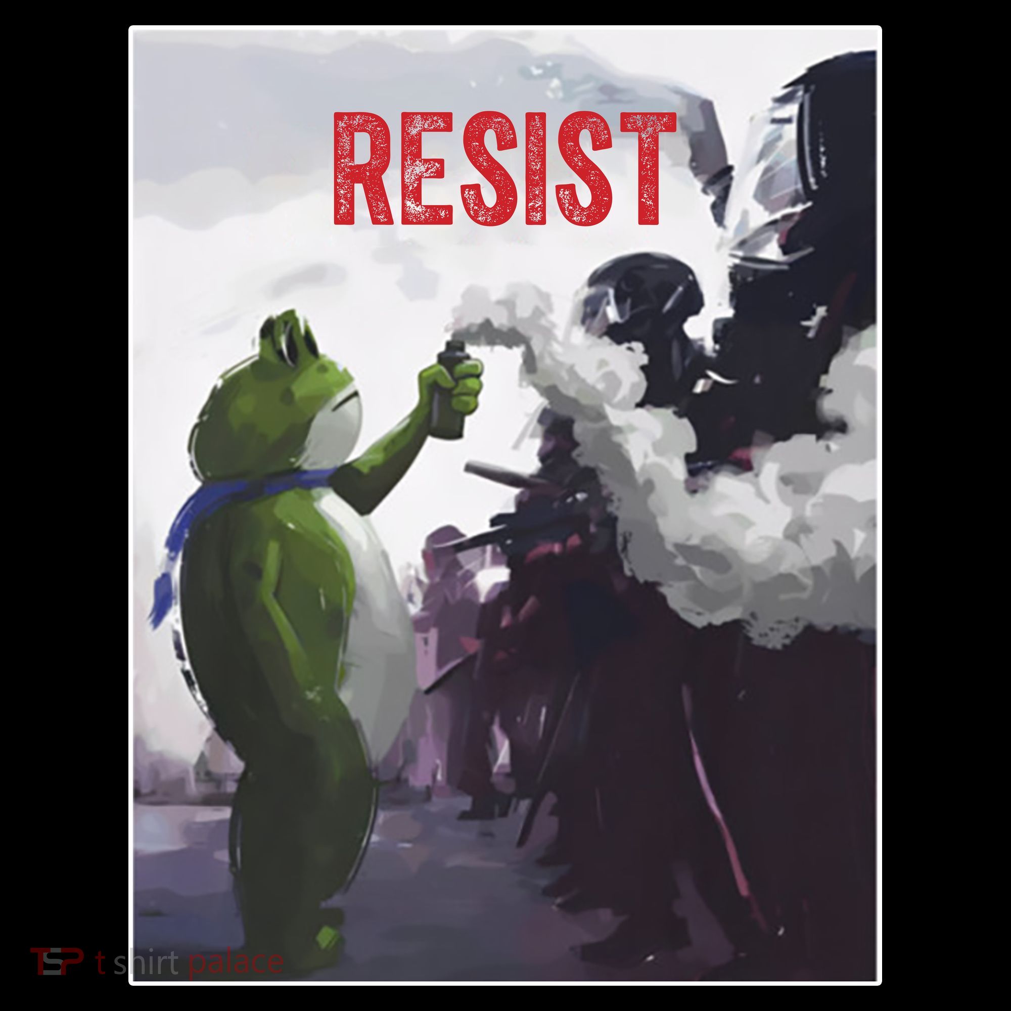 Portland Frog Protest Resist Abolish Ice Mousepad