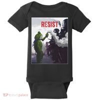 Portland Frog Protest Resist Abolish Ice Baby Bodysuit thumb 0