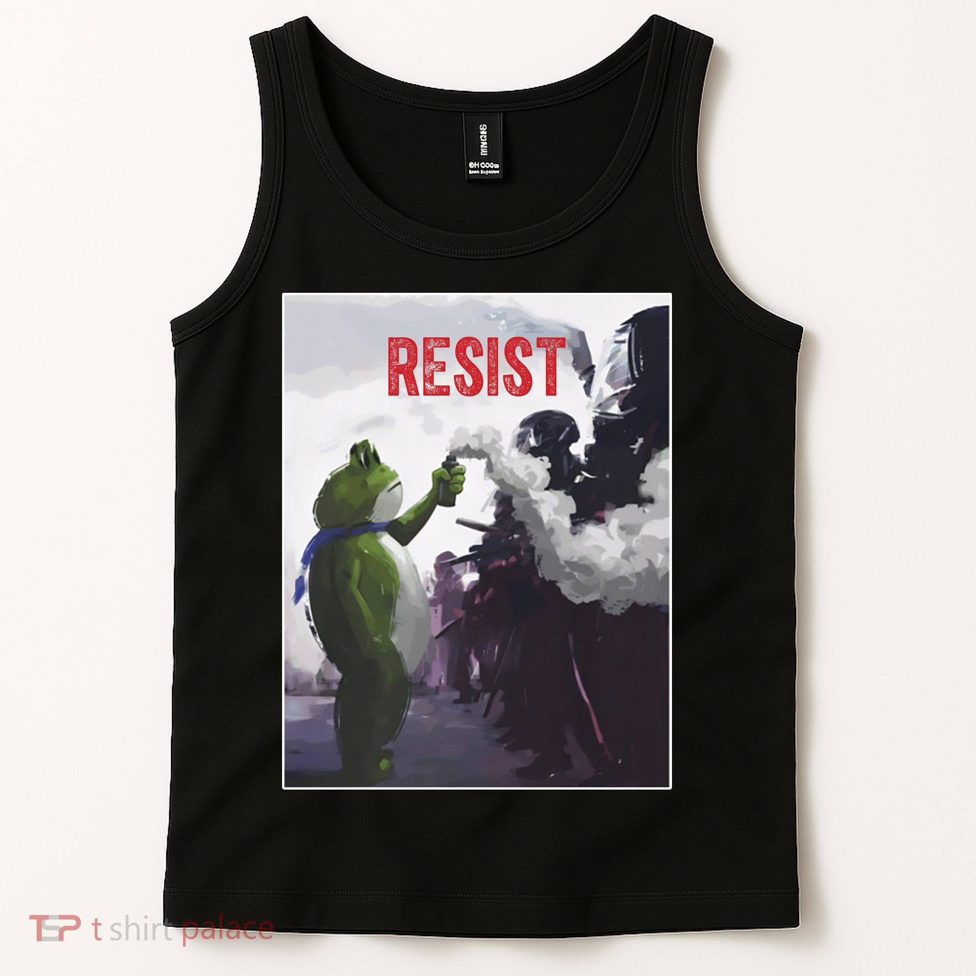 Portland Frog Protest Resist Abolish Ice Tank Top