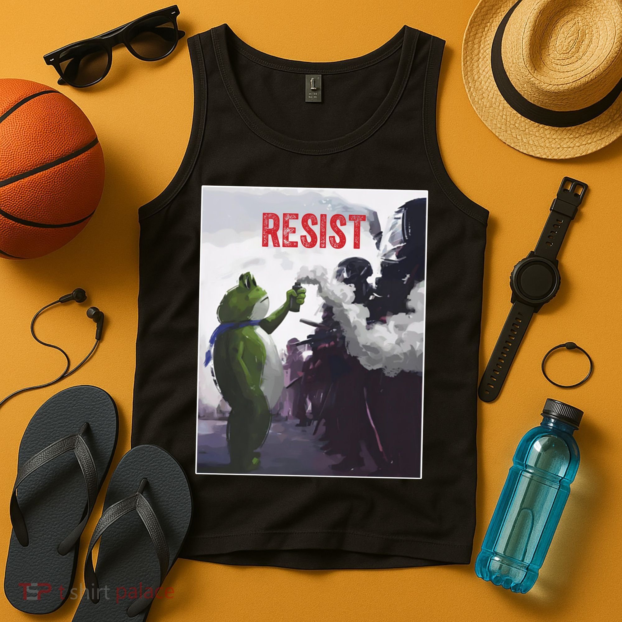 Portland Frog Protest Resist Abolish Ice Tank Top