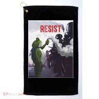 Portland Frog Protest Resist Abolish Ice Golf Towel thumb 0
