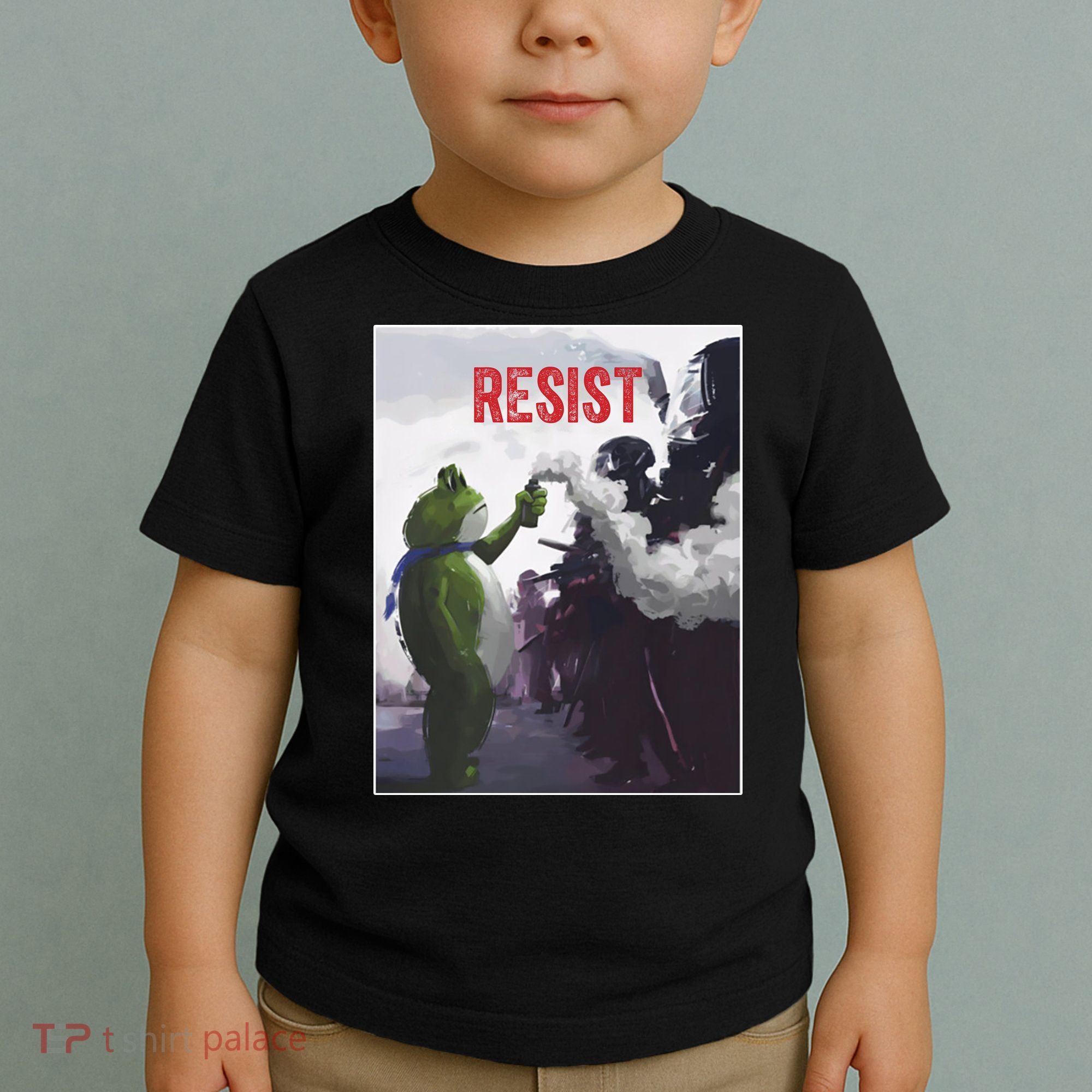 Portland Frog Protest Resist Abolish Ice Toddler T-Shirt