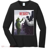 Portland Frog Protest Resist Abolish Ice Women's Long Sleeve Shirt thumb 0