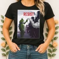 Portland Frog Protest Resist Abolish Ice Women's T-Shirt thumb 2