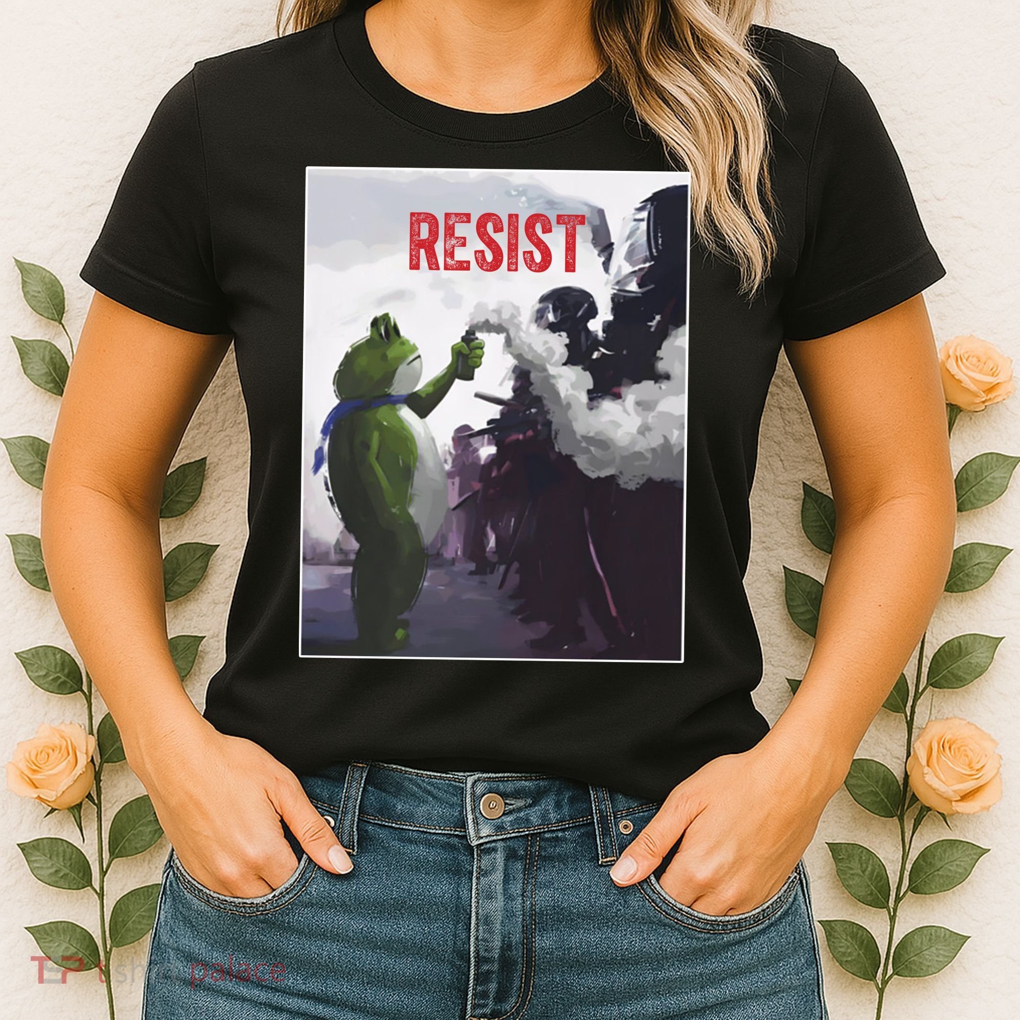 Portland Frog Protest Resist Abolish Ice Women's T-Shirt