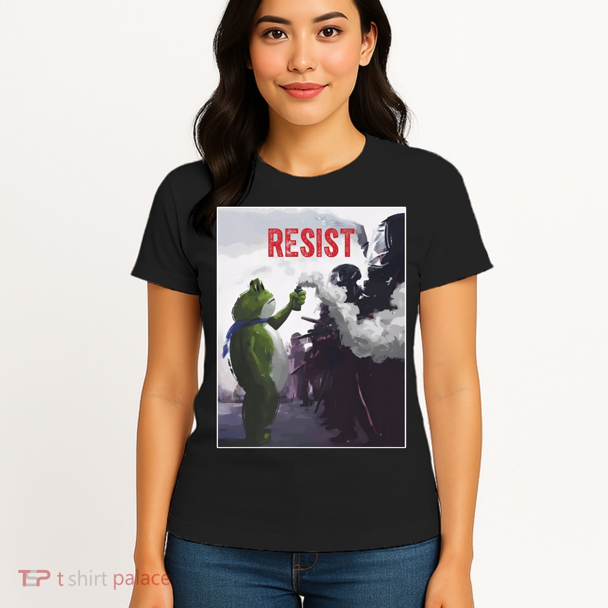 Portland Frog Protest Resist Abolish Ice Women's T-Shirt