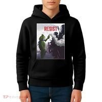 Portland Frog Protest Resist Abolish Ice Kids Hoodie thumb 4
