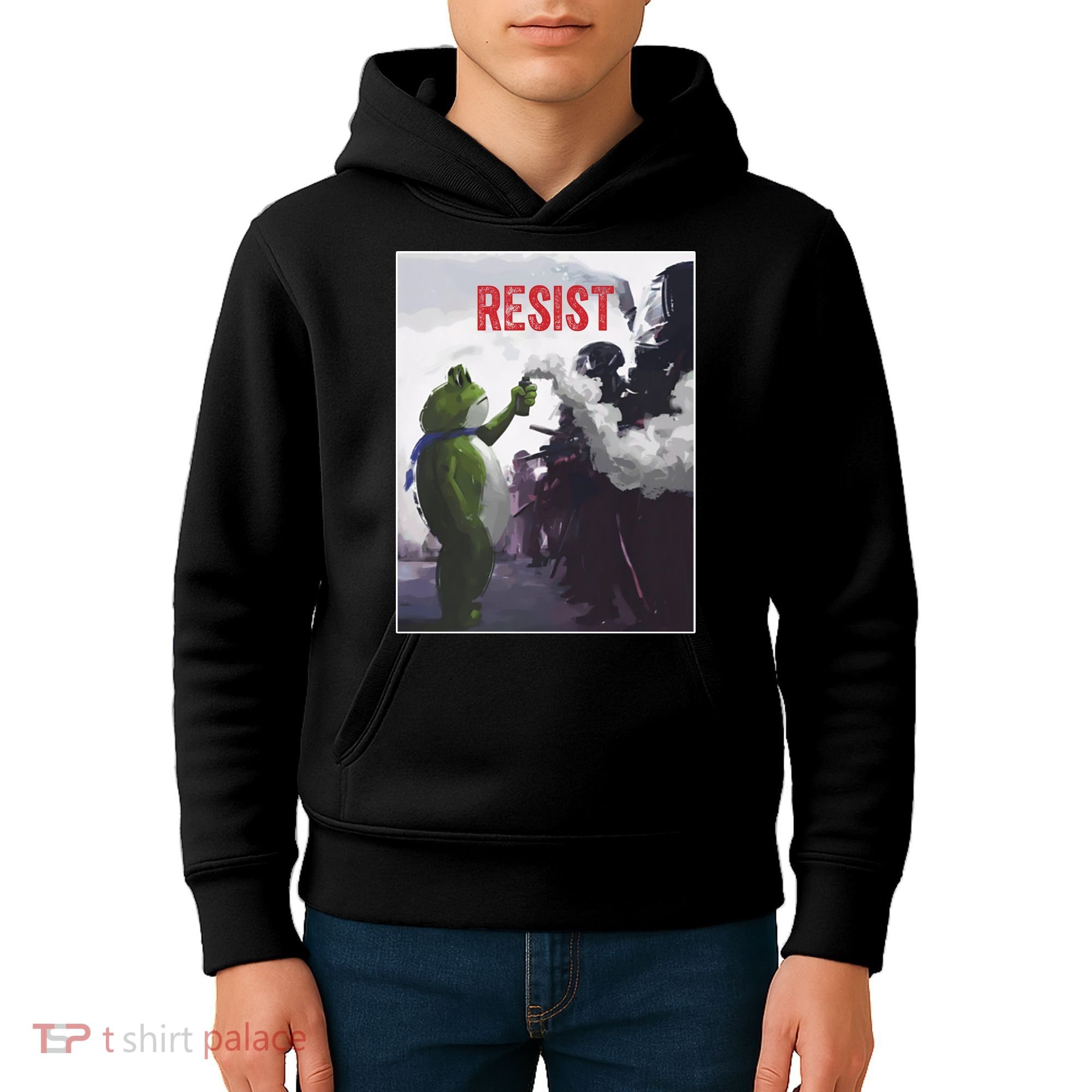 Portland Frog Protest Resist Abolish Ice Kids Hoodie