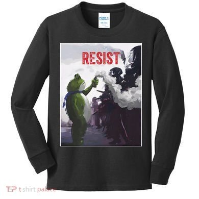 Portland Frog Protest Resist Abolish Ice Kids Long Sleeve Shirt