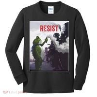 Portland Frog Protest Resist Abolish Ice Kids Long Sleeve Shirt thumb 0