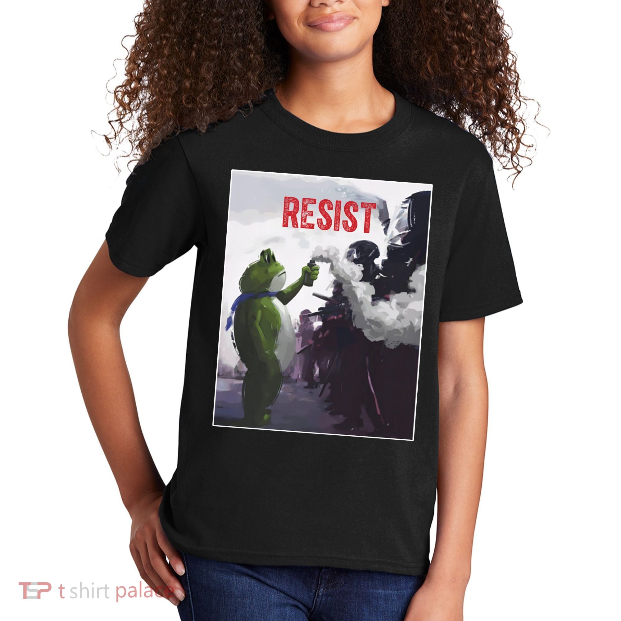 Portland Frog Protest Resist Abolish Ice Kids T-Shirt