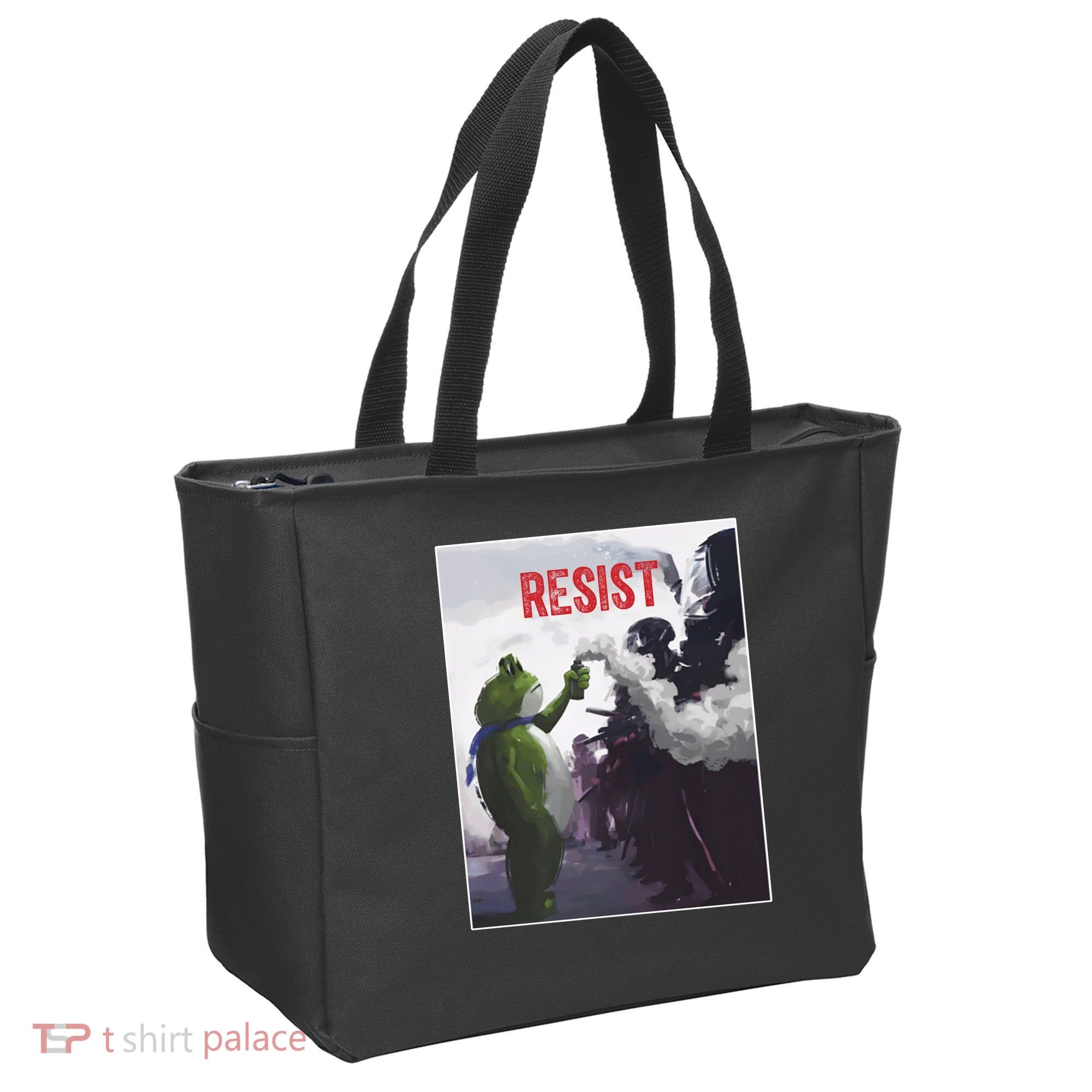 Portland Frog Protest Resist Abolish Ice Tote Bag