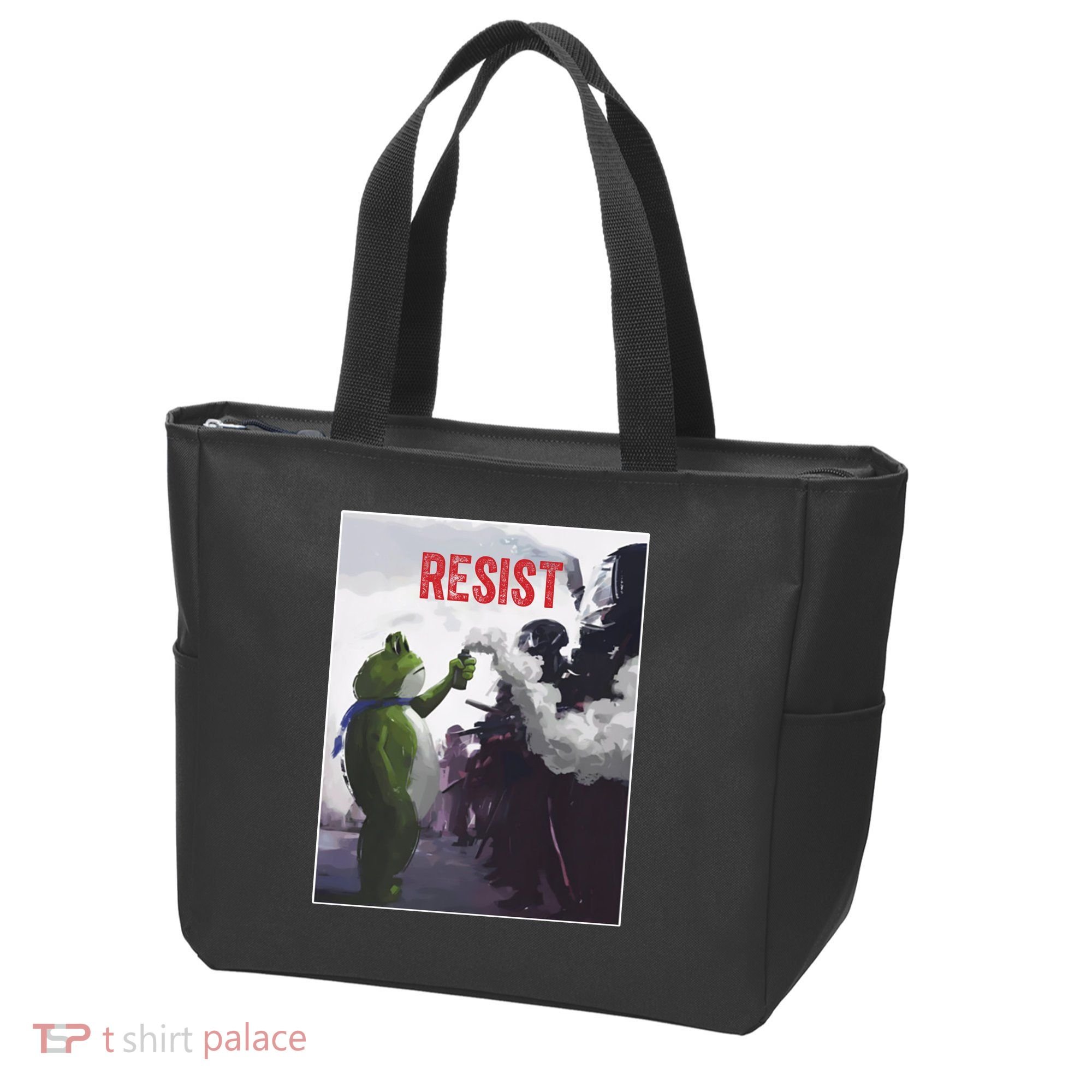 Portland Frog Protest Resist Abolish Ice Tote Bag
