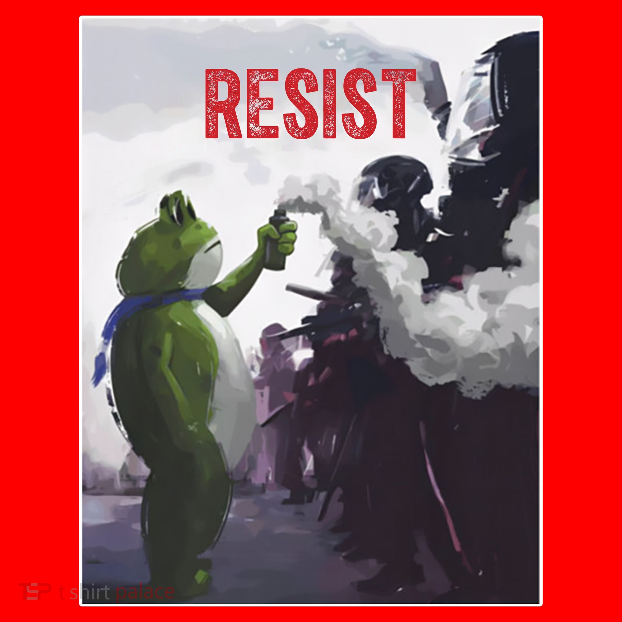 Portland Frog Protest Resist Abolish Ice Santa Hat