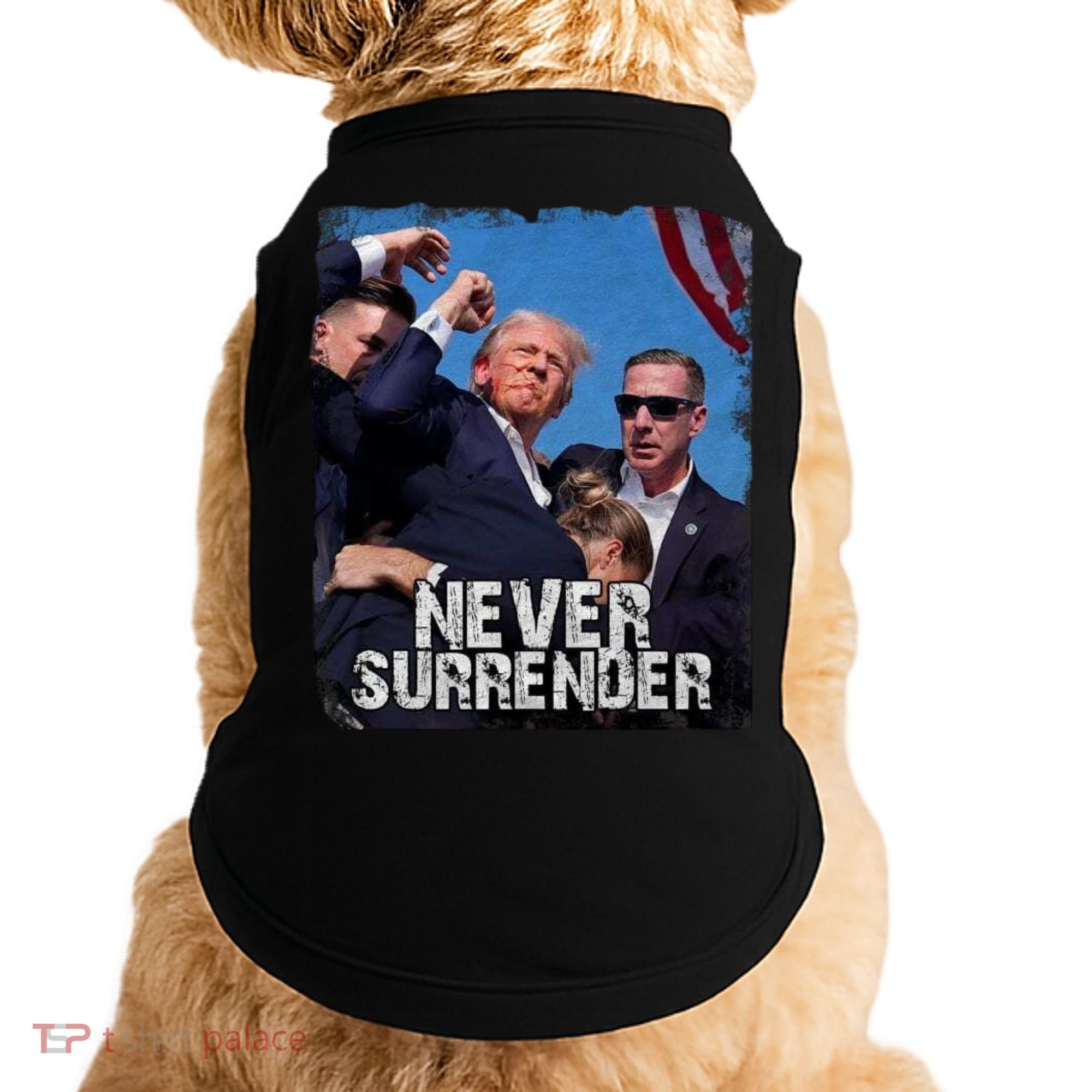 Pray For President Trump Never Surrender Doggie Tank