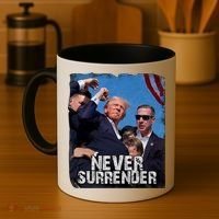 Pray For President Trump Never Surrender Coffee Mug thumb 4