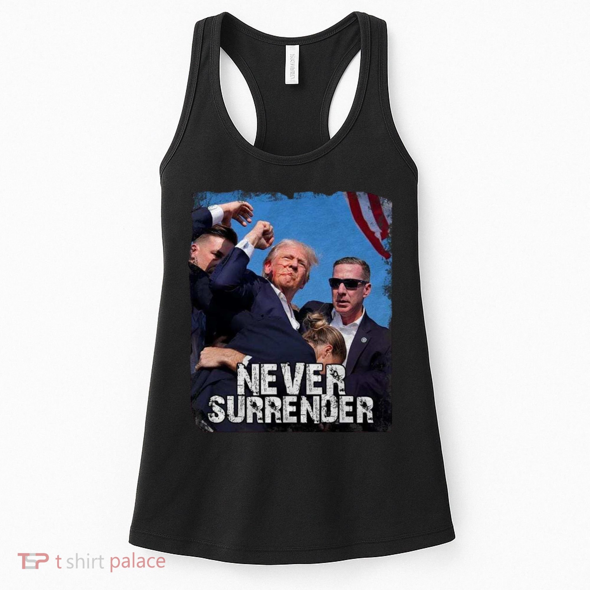 Pray For President Trump Never Surrender Women's Tank Top