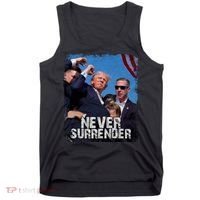 Pray For President Trump Never Surrender Tank Top thumb 0