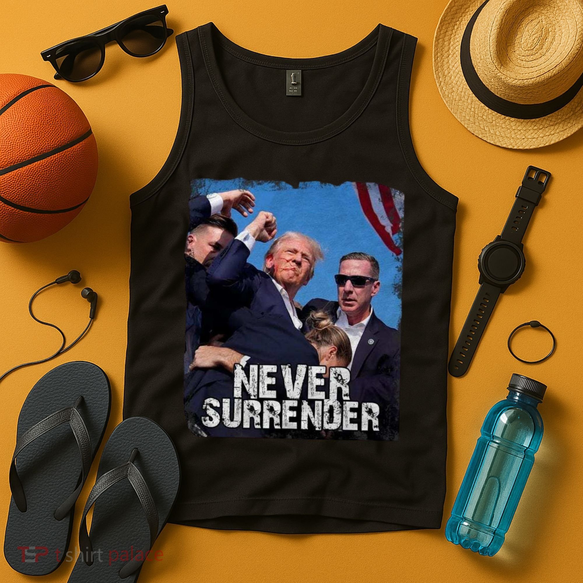 Pray For President Trump Never Surrender Tank Top