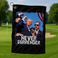 Pray For President Trump Never Surrender Golf Towel thumb 1