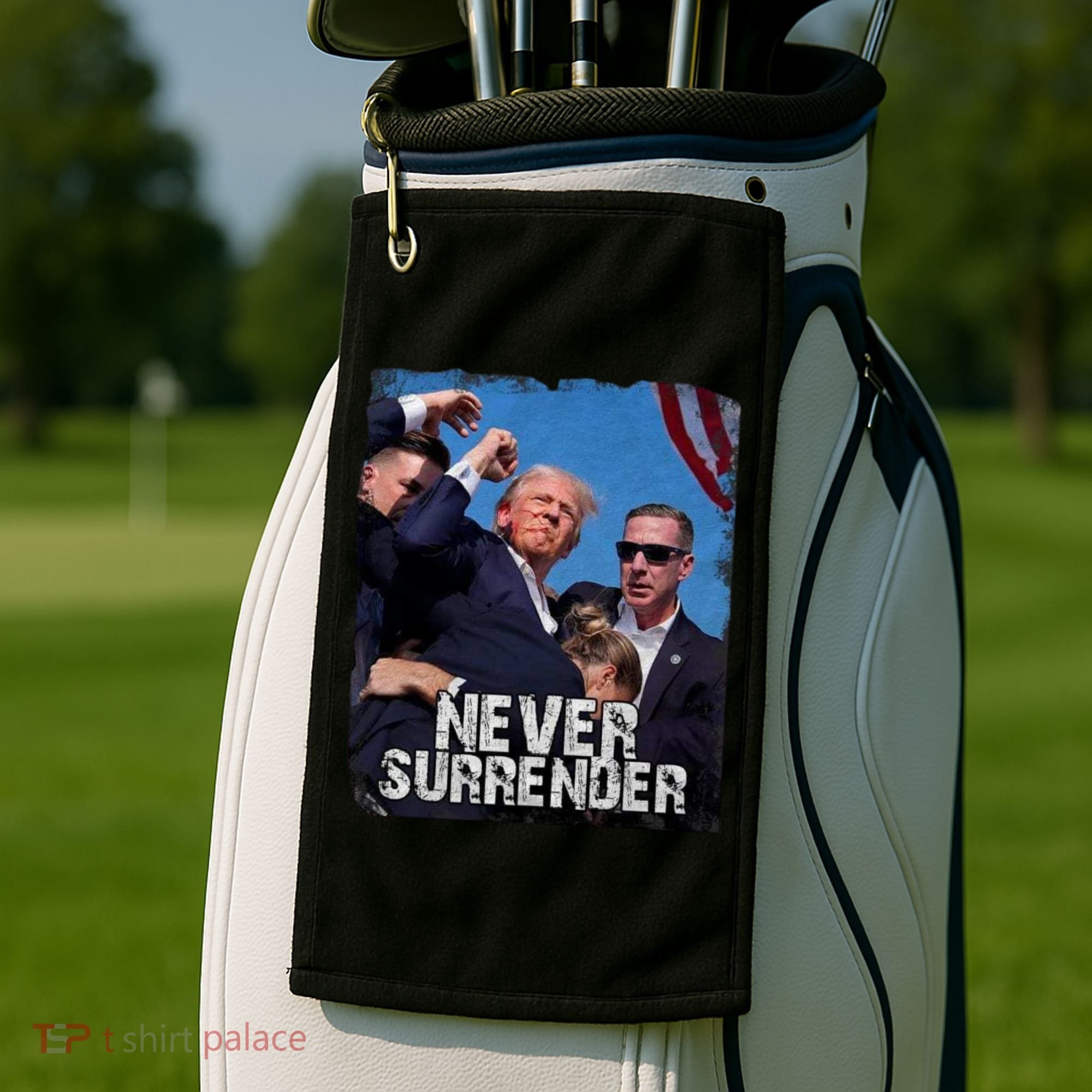 Pray For President Trump Never Surrender Golf Towel