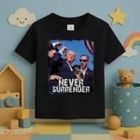 Pray For President Trump Never Surrender Toddler T-Shirt thumb 3