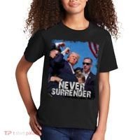 Pray For President Trump Never Surrender Kids T-Shirt thumb 2