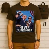 Pray For President Trump Never Surrender T-Shirt thumb 6