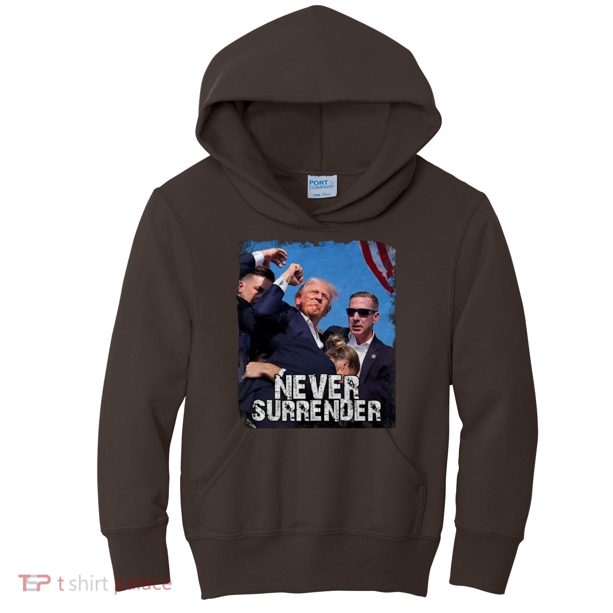 Pray For President Trump Never Surrender Kids Hoodie