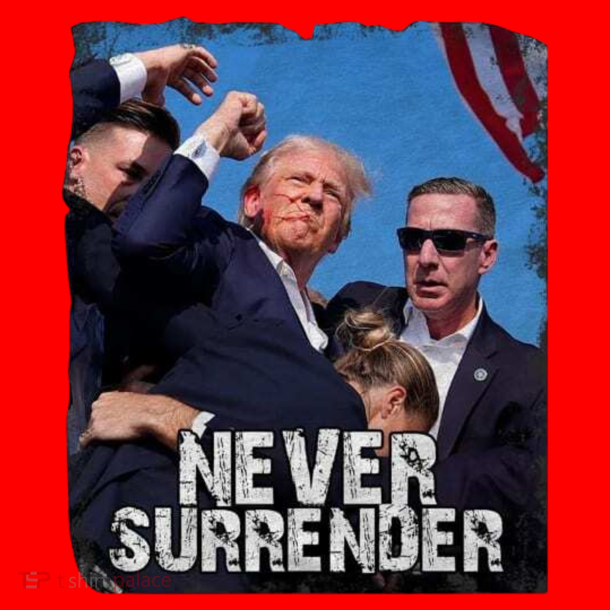 Pray For President Trump Never Surrender Santa Hat