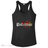 Palestine Free Palestine Free Gaza Palestine Flag Arabic Ladies PosiCharge Competitor Racerback Tank thumb 0