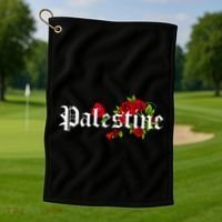 Palestine Free Palestine Free Gaza Palestine Flag Arabic Golf Towel thumb 1