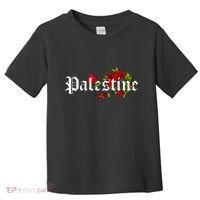 Palestine Free Palestine Free Gaza Palestine Flag Arabic Toddler T-Shirt thumb 0