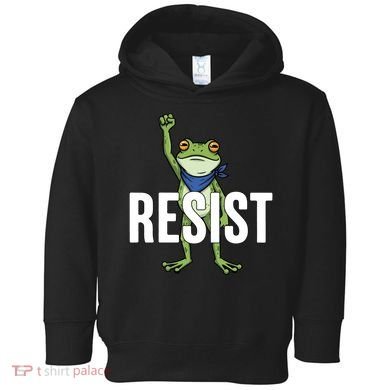 Portland Frog Protest Resist Toddler Hoodie