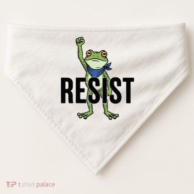 Portland Frog Protest Resist USA-Made Doggie Bandana
