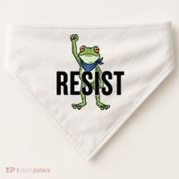 Portland Frog Protest Resist USA-Made Doggie Bandana thumb 0